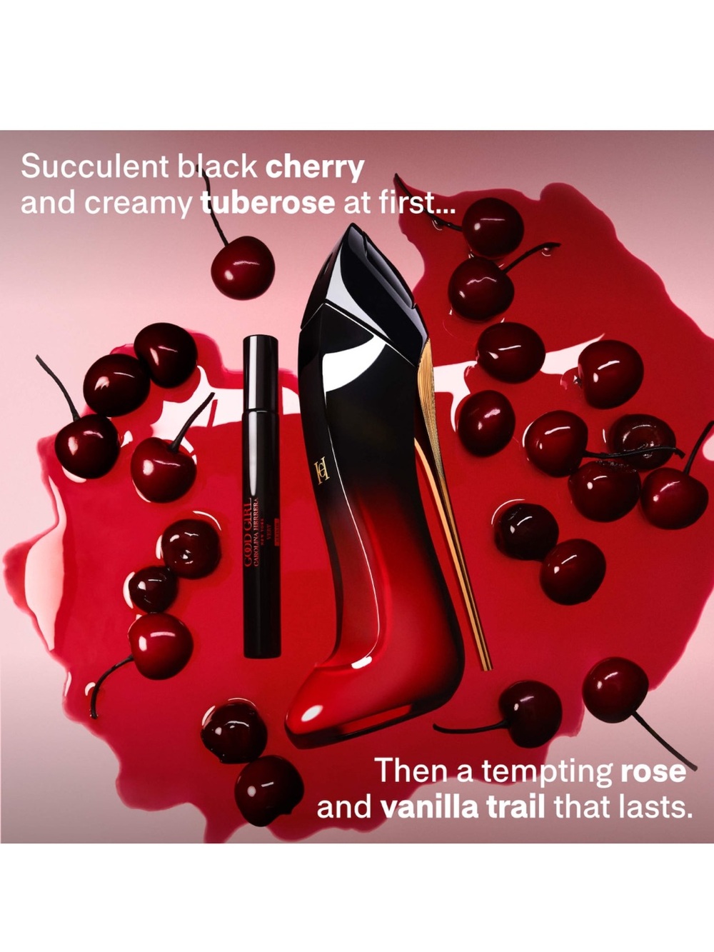 Carolina Herrera Red and Black Stiletto Heel Bottle